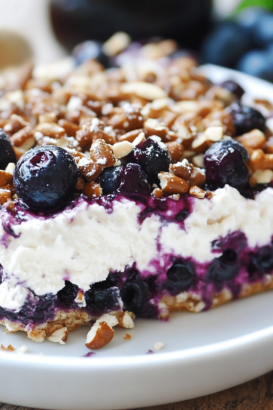 Blueberry Pretzel Salad