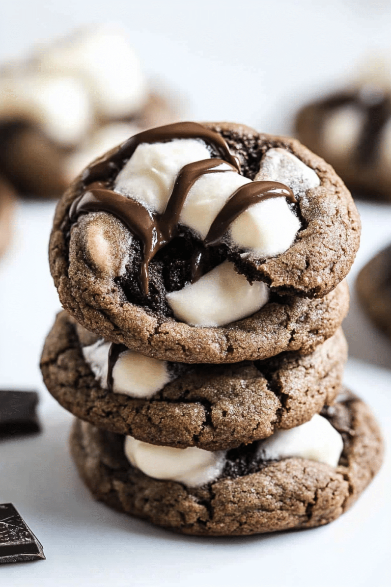 Chocolate Marshmallow Swirl Cookies