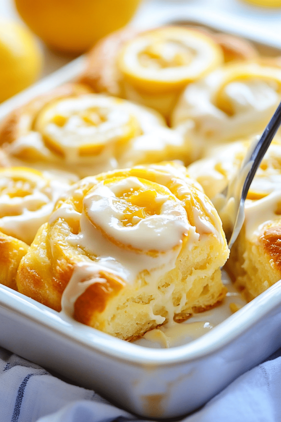 LEMON ROLLS WITH LEMON CREAM CHEESE GLAZE