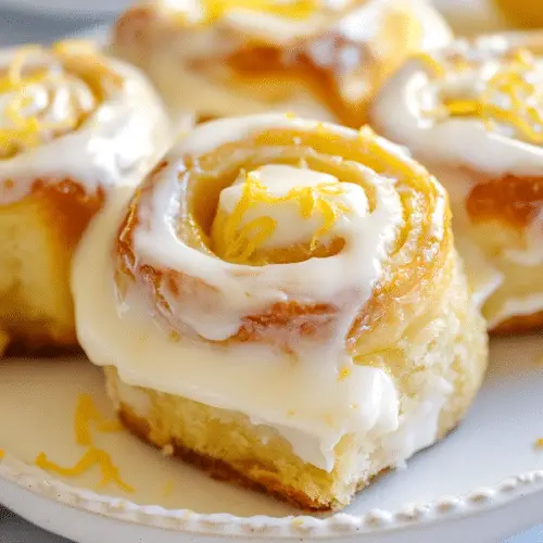 LEMON ROLLS WITH LEMON CREAM CHEESE GLAZE