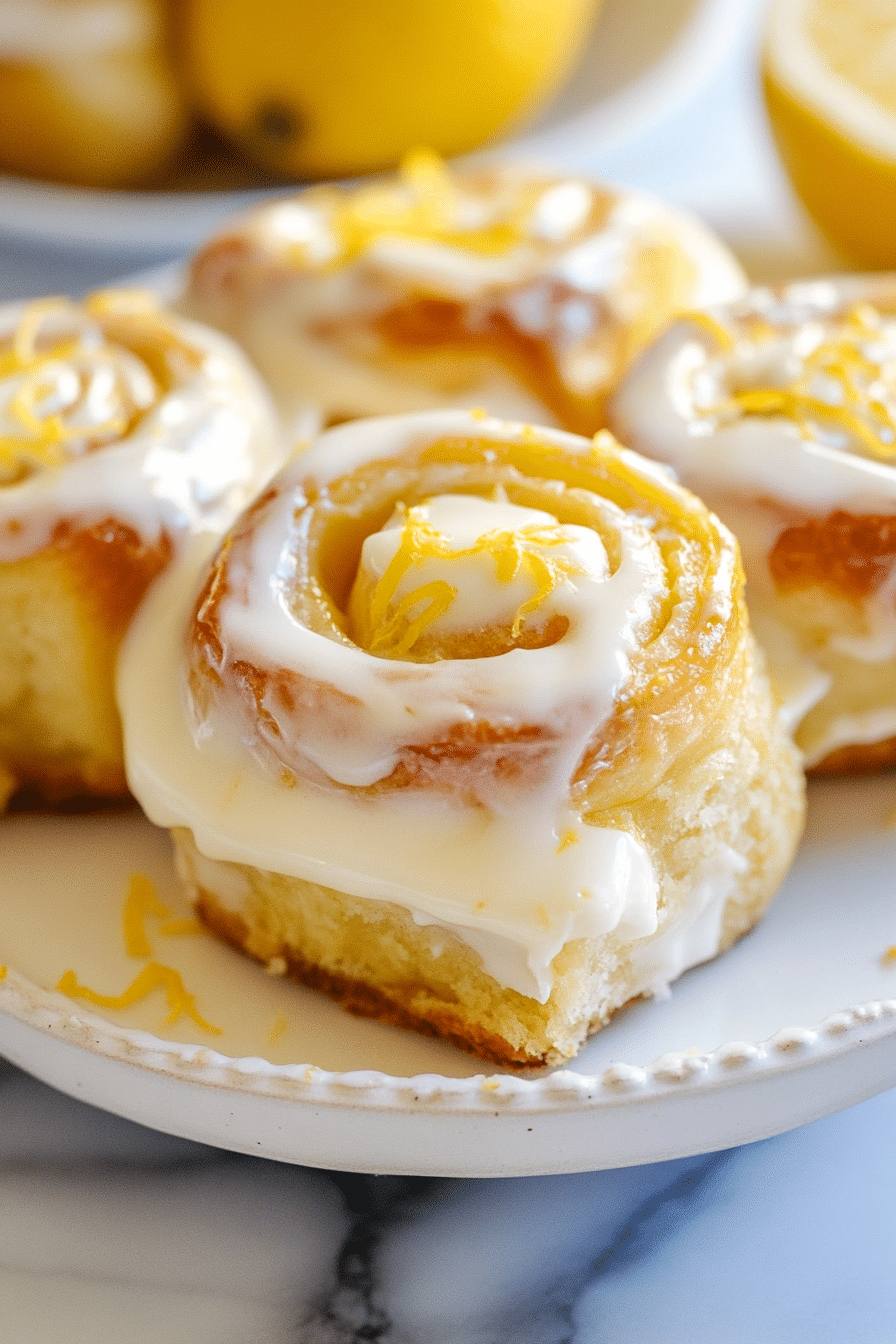 LEMON ROLLS WITH LEMON CREAM CHEESE GLAZE