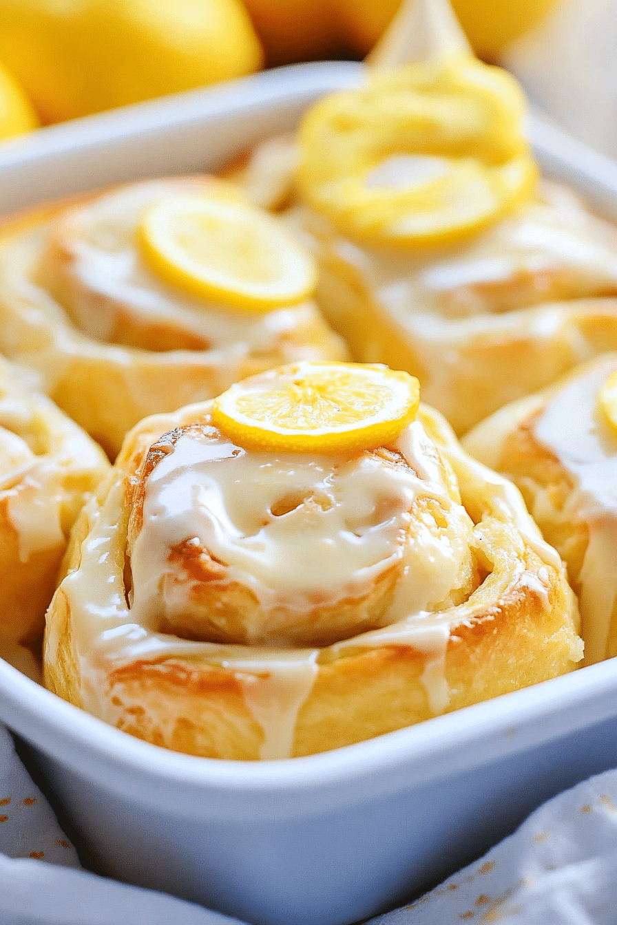 LEMON ROLLS WITH LEMON CREAM CHEESE GLAZE