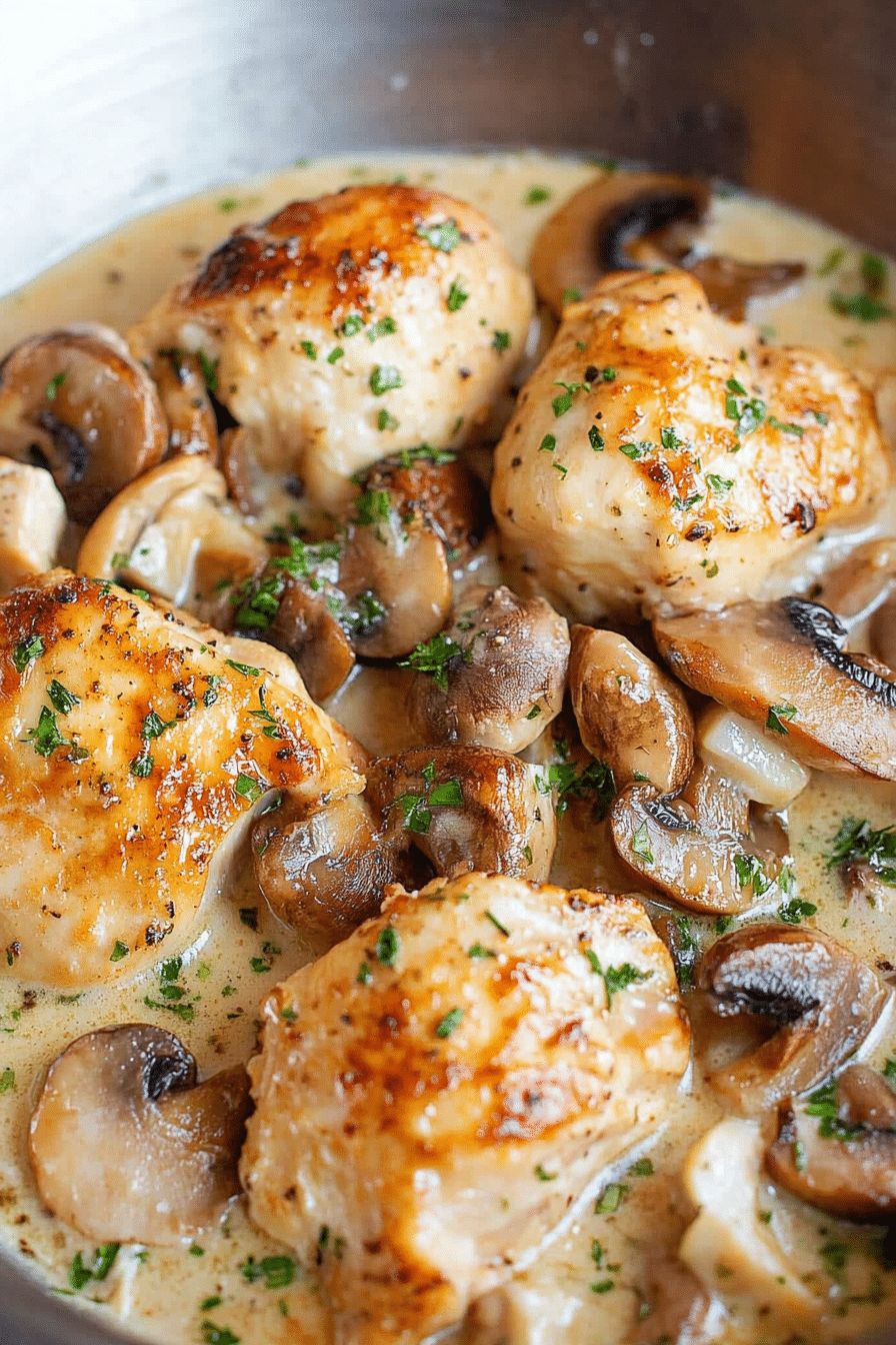 MUSHROOM ASIAGO CHICKEN