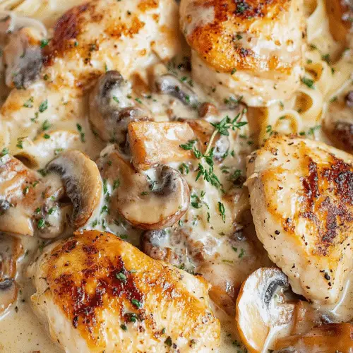 MUSHROOM ASIAGO CHICKEN