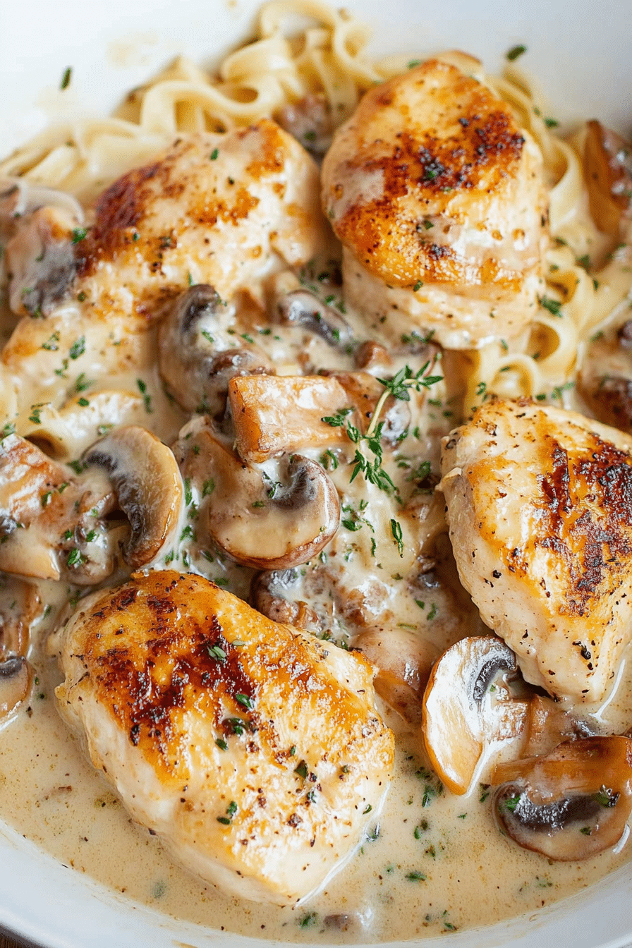 MUSHROOM ASIAGO CHICKEN