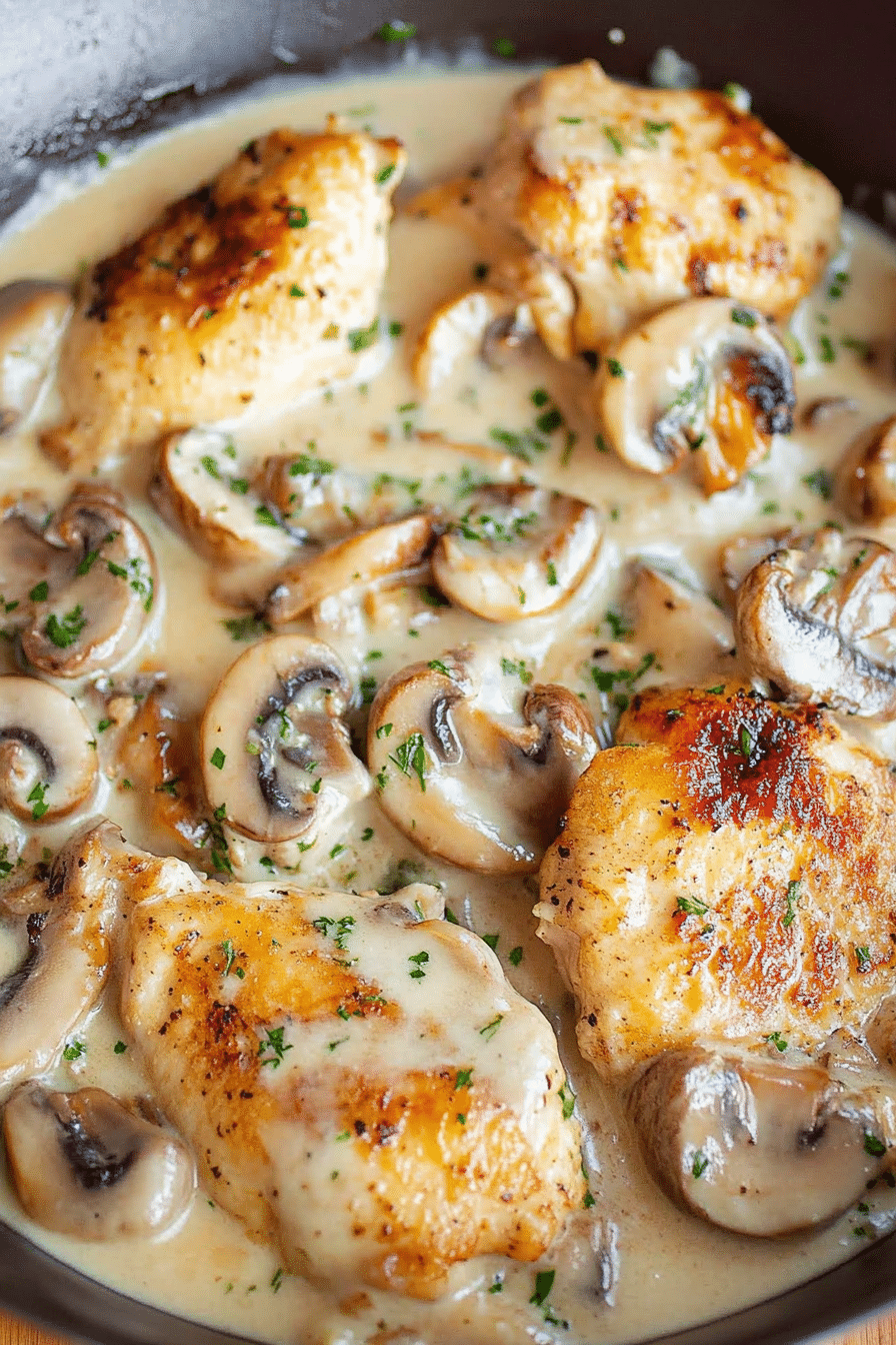 MUSHROOM ASIAGO CHICKEN