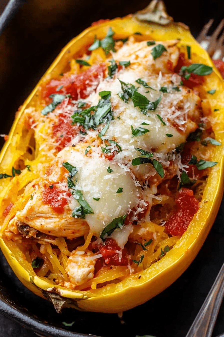 Parmesan Spaghetti Squash with Chicken