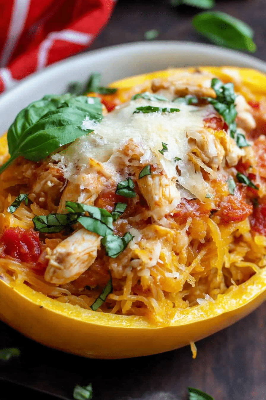 Parmesan Spaghetti Squash with Chicken