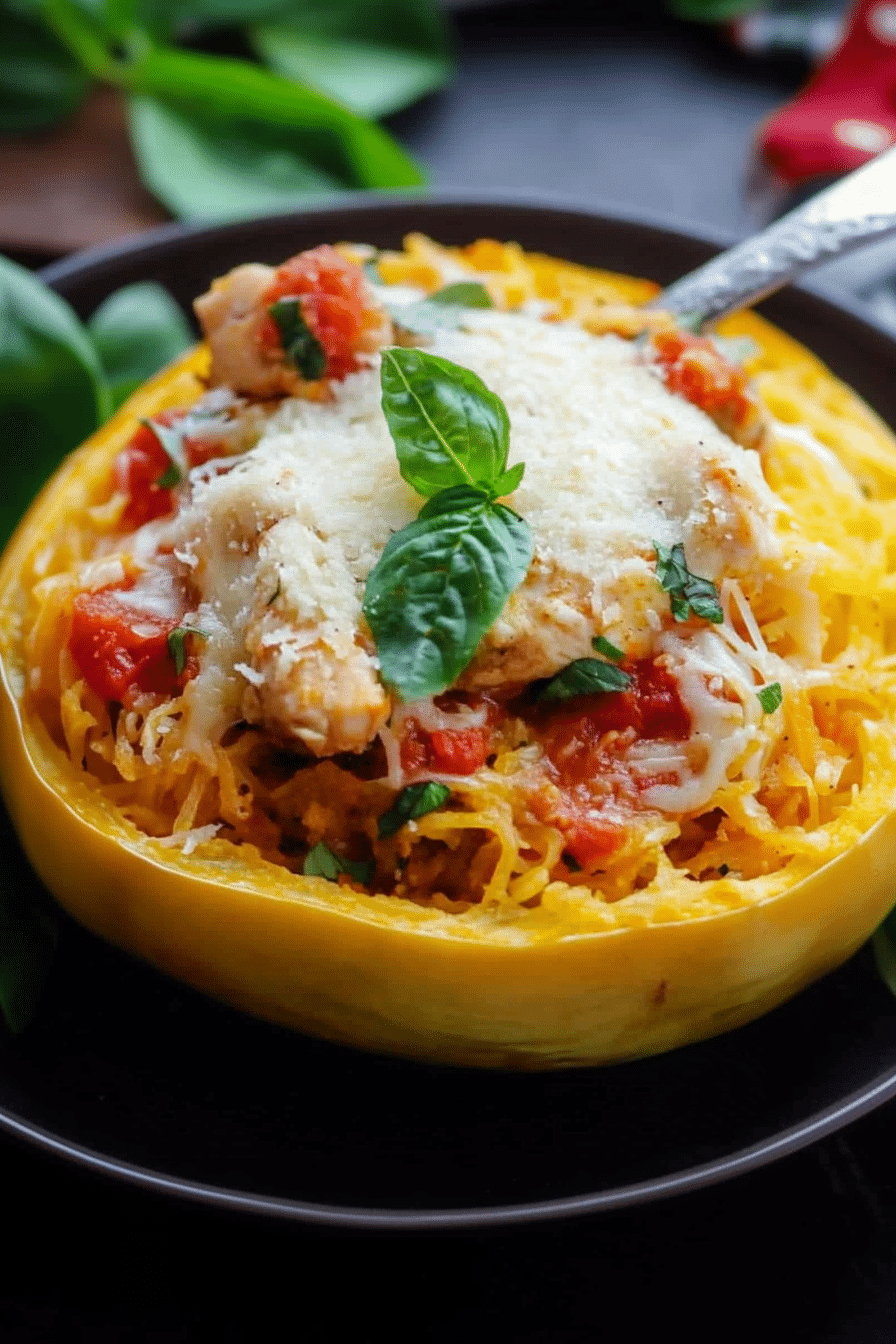 Parmesan Spaghetti Squash with Chicken