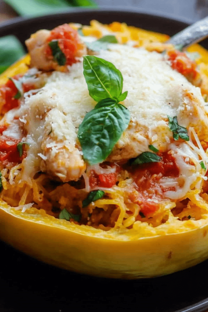 Parmesan Spaghetti Squash with Chicken