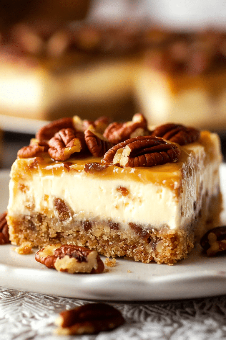 Pecan Pie Cheesecake Bars