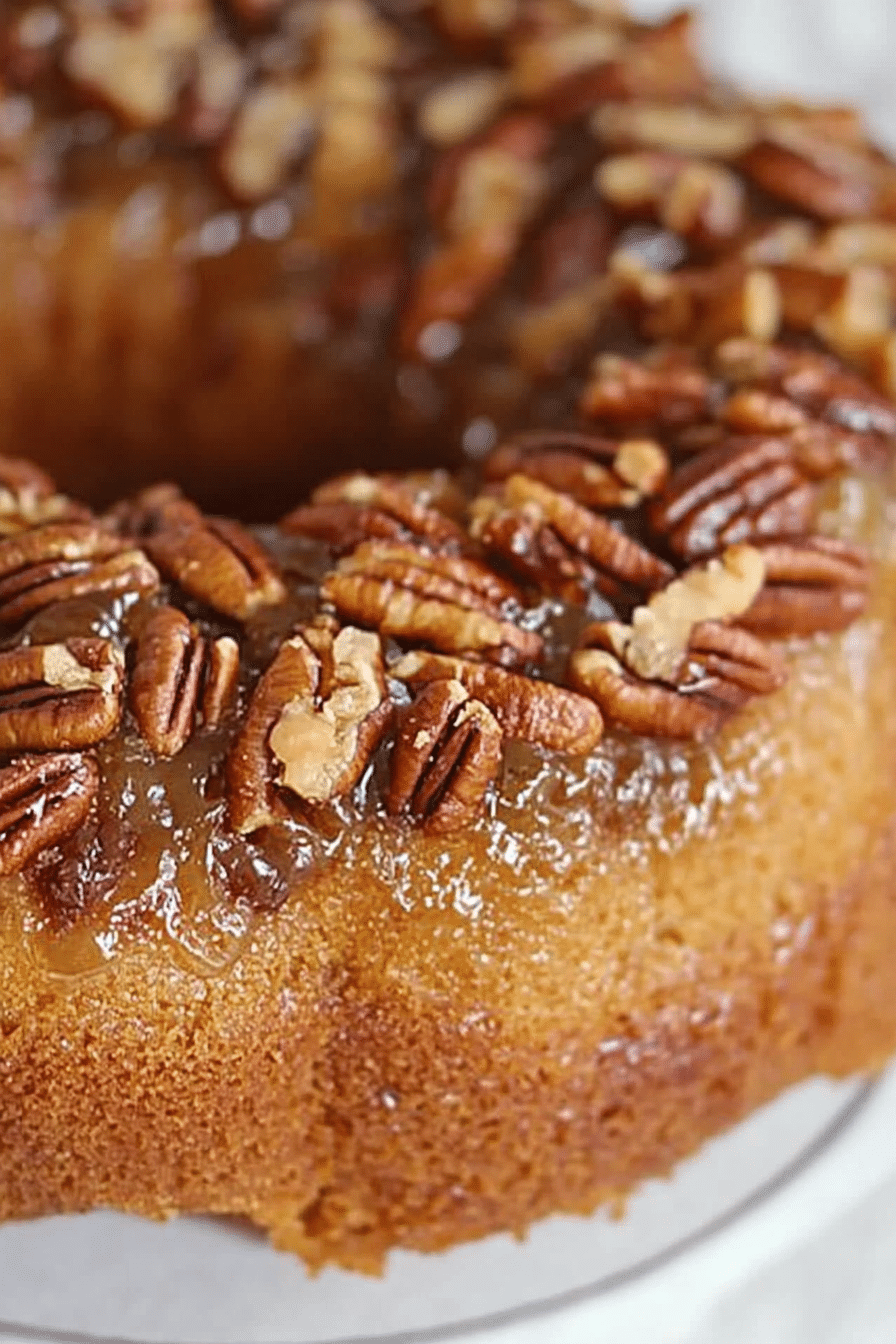 Pecan Upside Down Bundt Cake