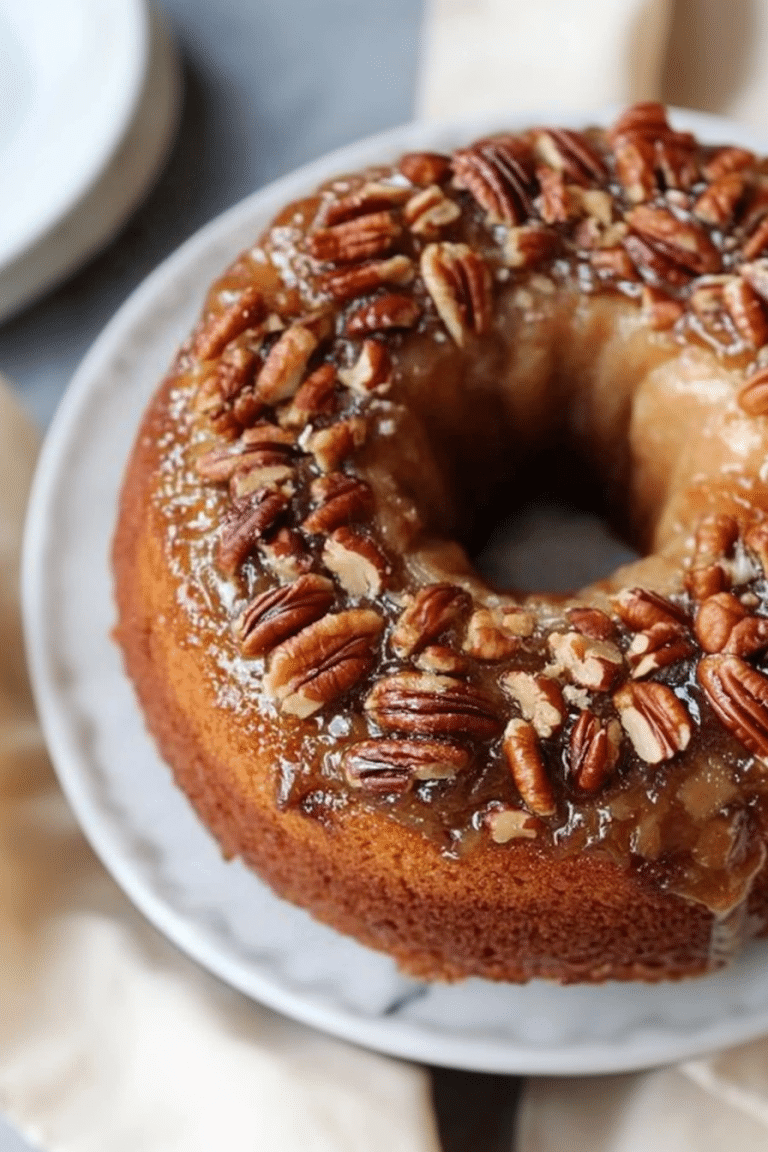 Pecan Upside Down Bundt Cake