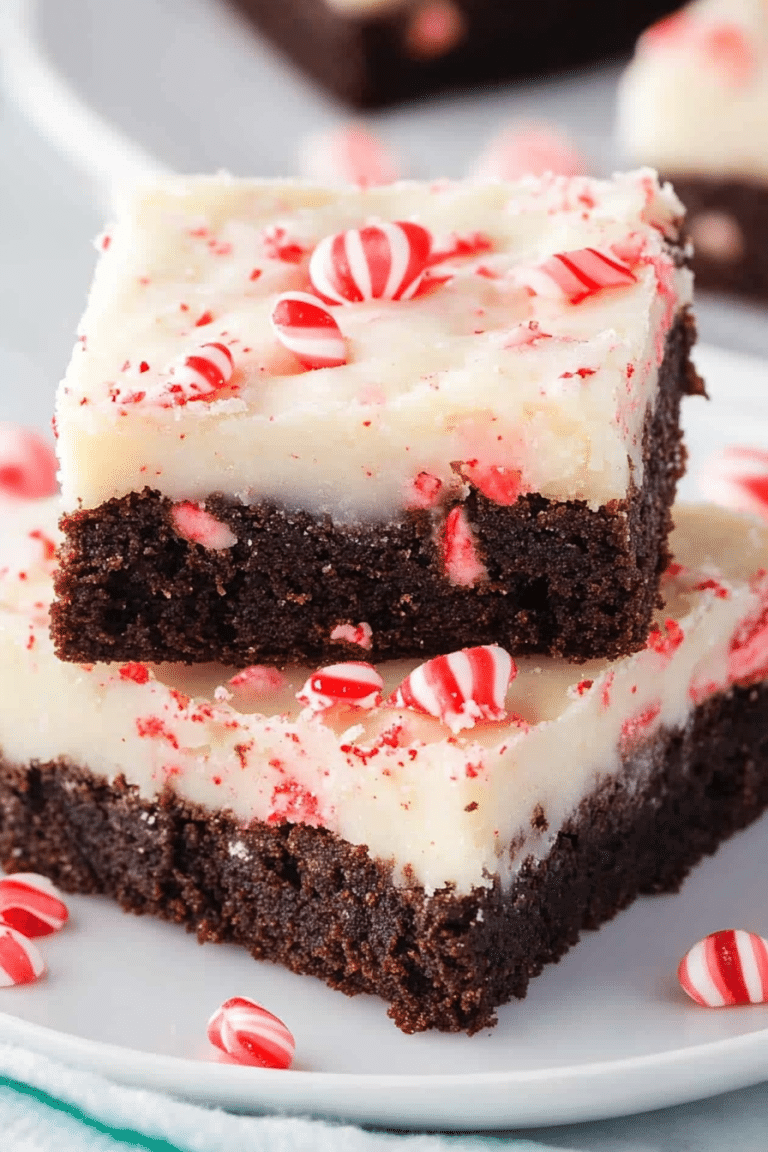 Peppermint Bark Brownies