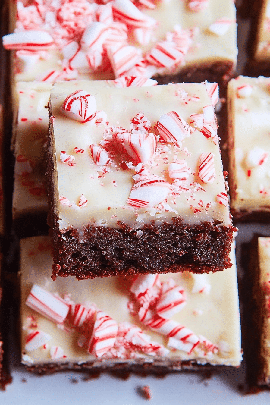 Peppermint Bark Brownies