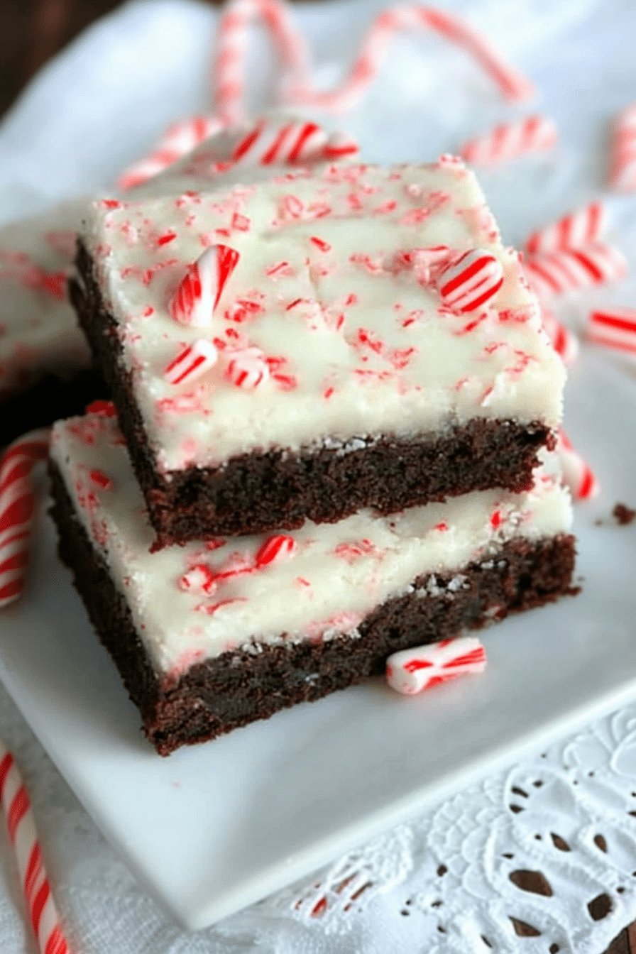 Peppermint Bark Brownies