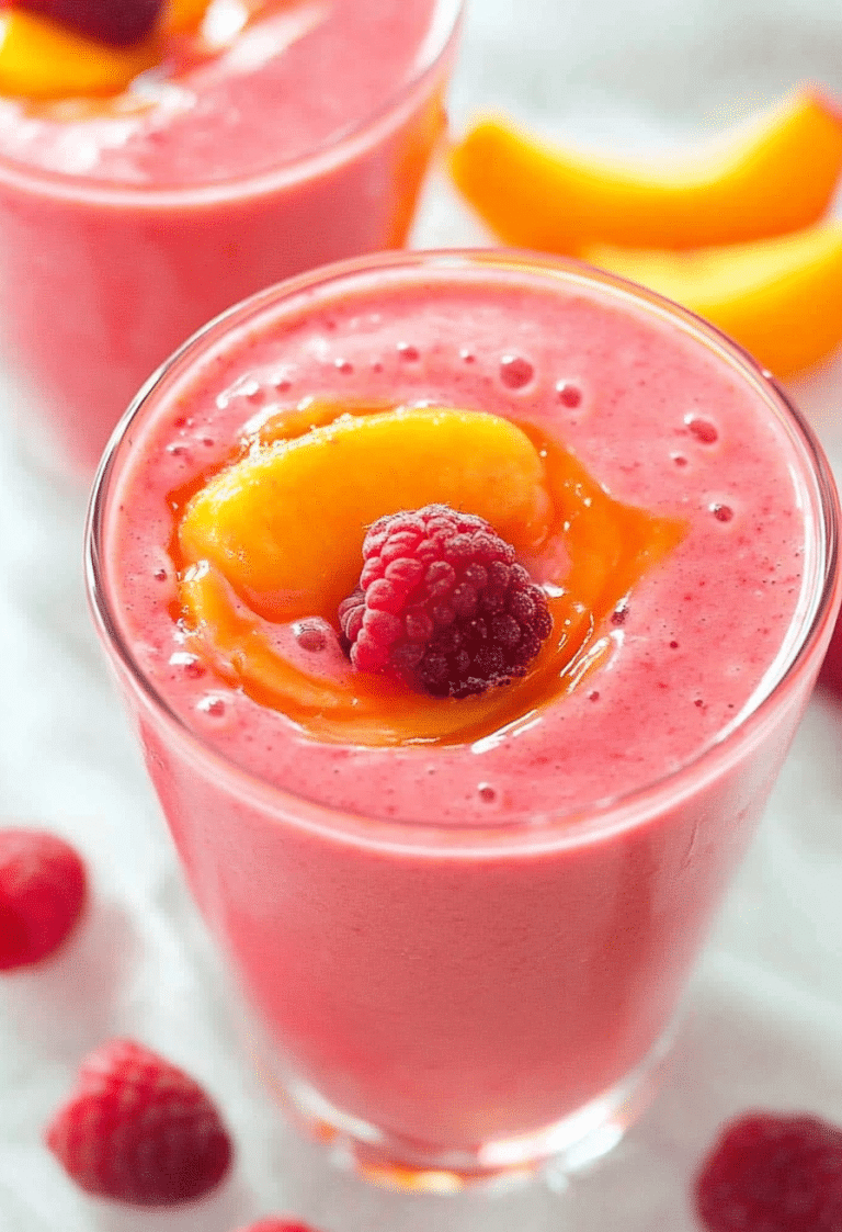 Raspberry Peach Smoothie