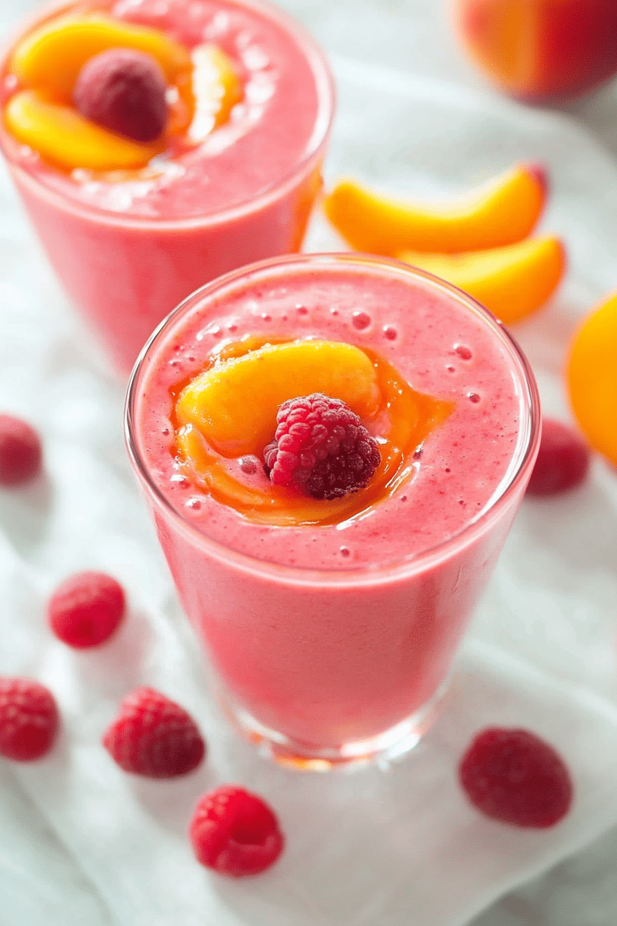 Raspberry Peach Smoothie