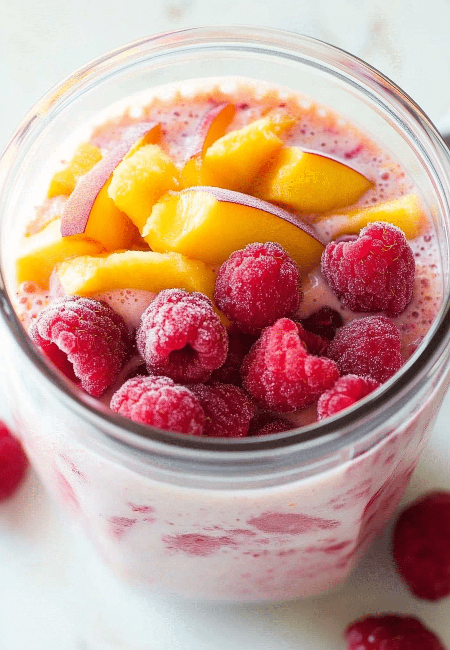 Raspberry Peach Smoothie