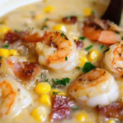 Shrimp and Bacon Corn Chowder