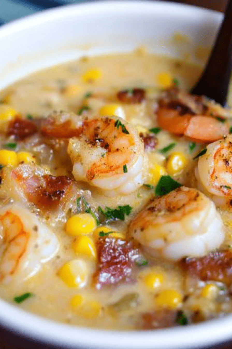 Shrimp and Bacon Corn Chowder