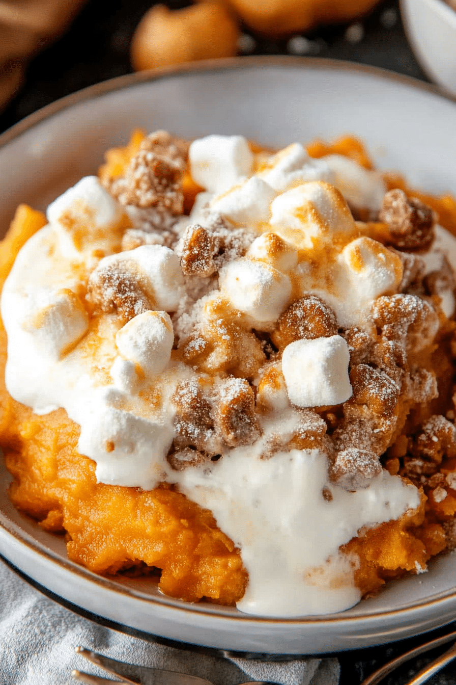 Sweet Potato Casserole with Marshmallows