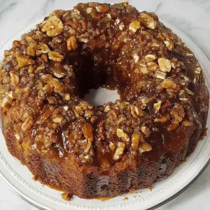 Pecan Upside Down Bundt Cake