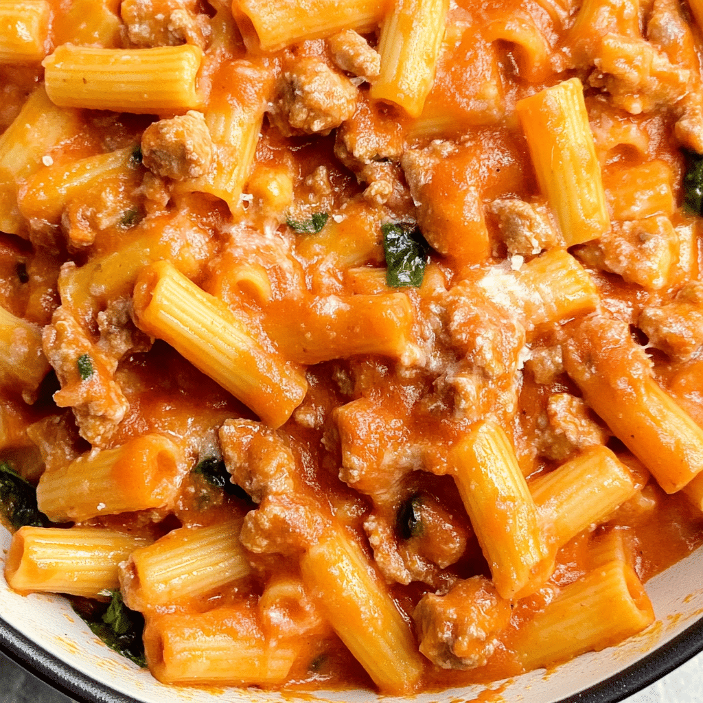 Creamy Sausage Rigatoni