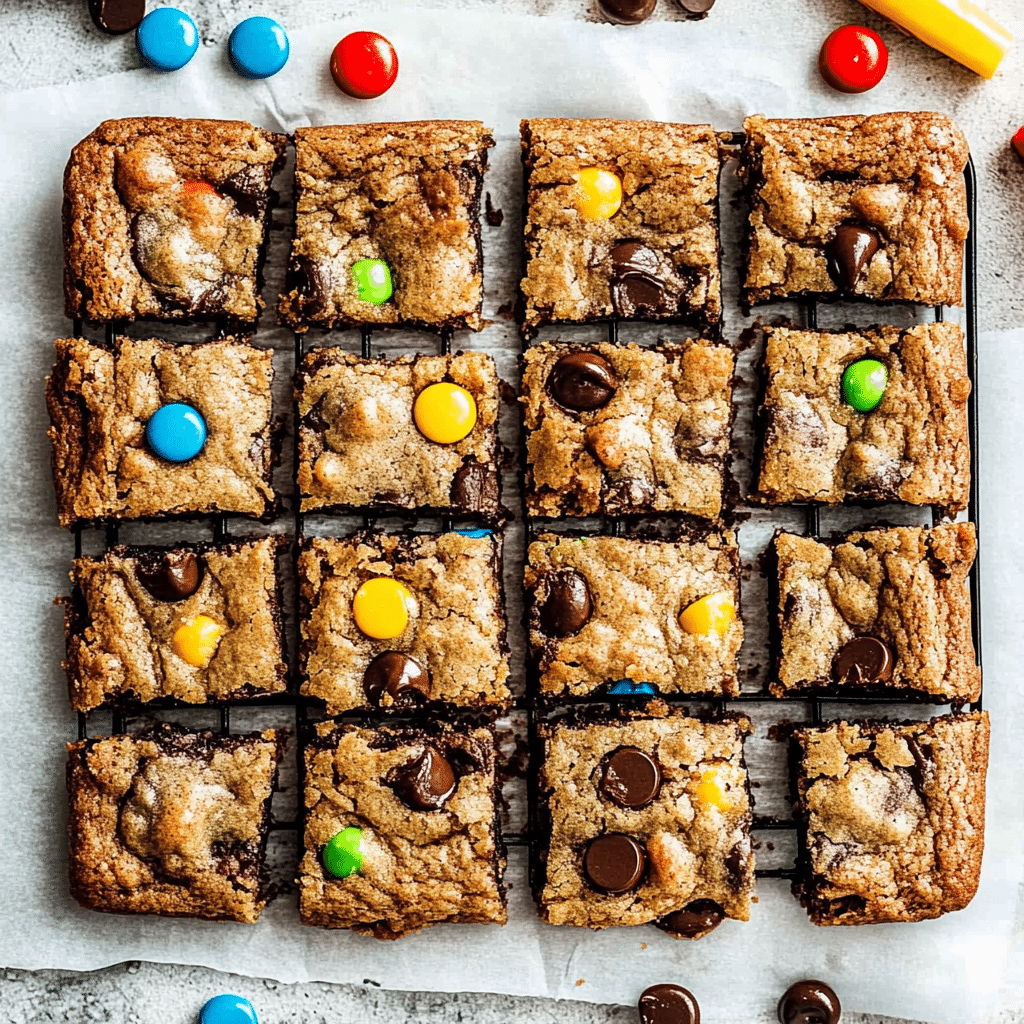 M&M Oreo Cookie Holiday Bars