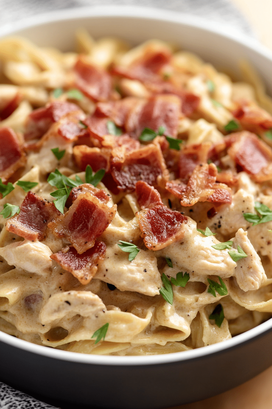 Chicken Bacon Ranch Penne Pasta