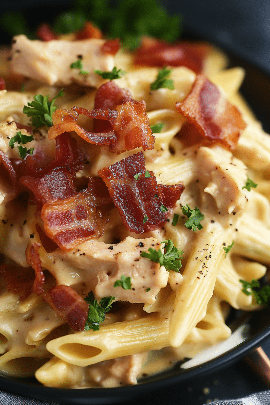 Chicken Bacon Ranch Penne Pasta