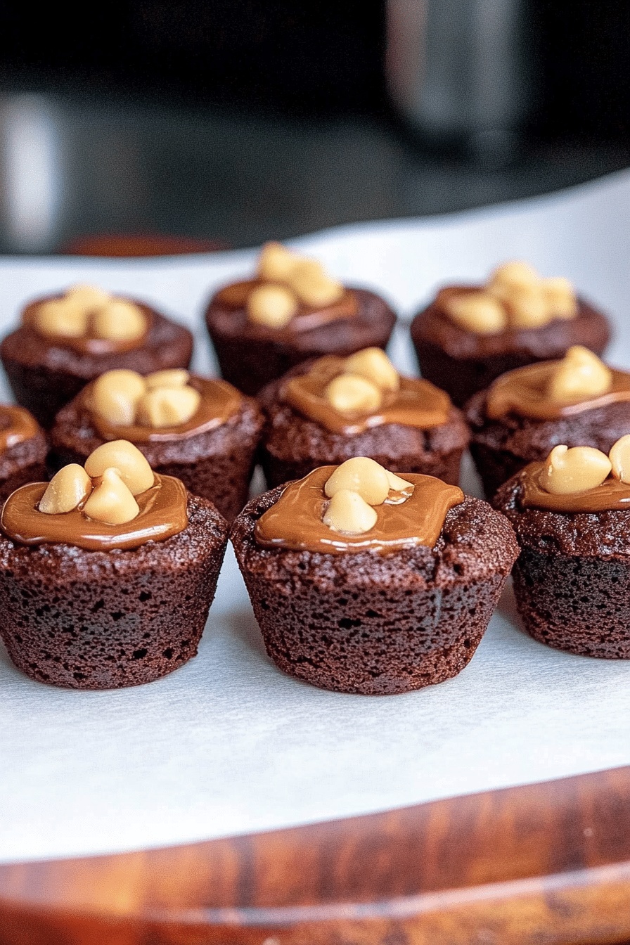 CHOCOLATE PEANUT BUTTER BROWNIE BITES