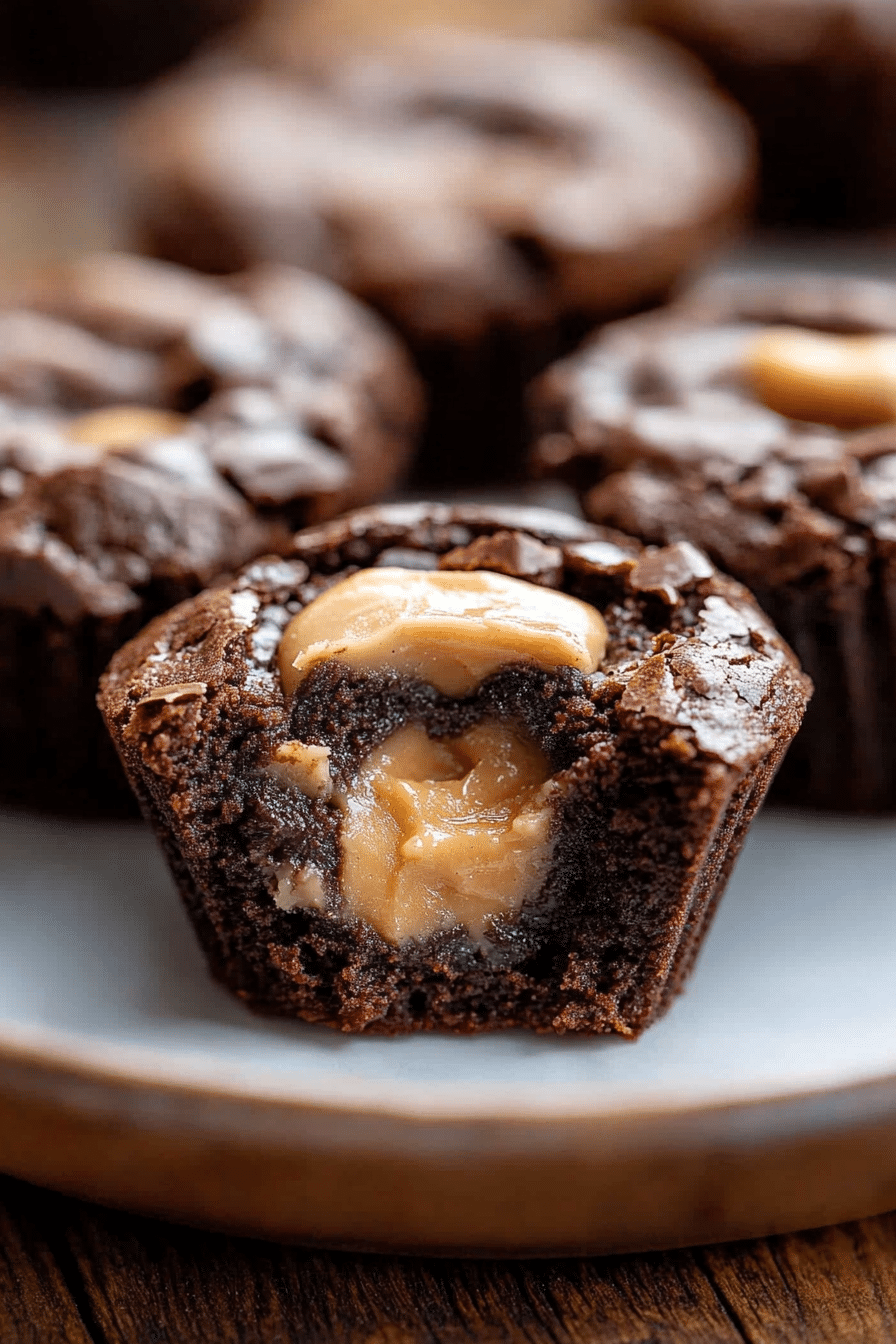 CHOCOLATE PEANUT BUTTER BROWNIE BITES