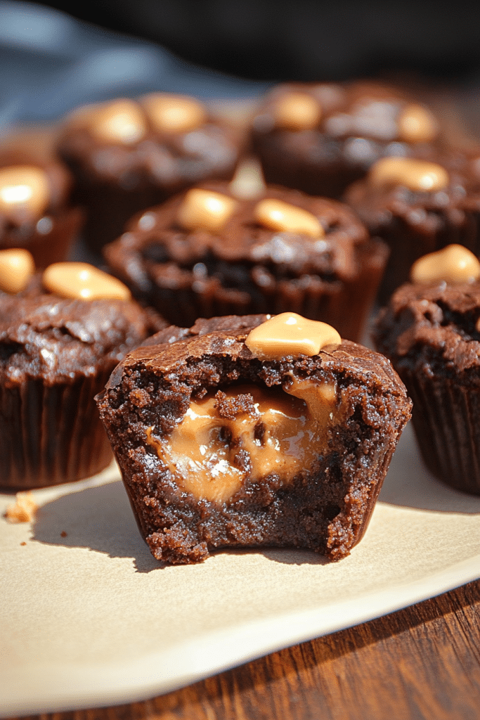 CHOCOLATE PEANUT BUTTER BROWNIE BITES