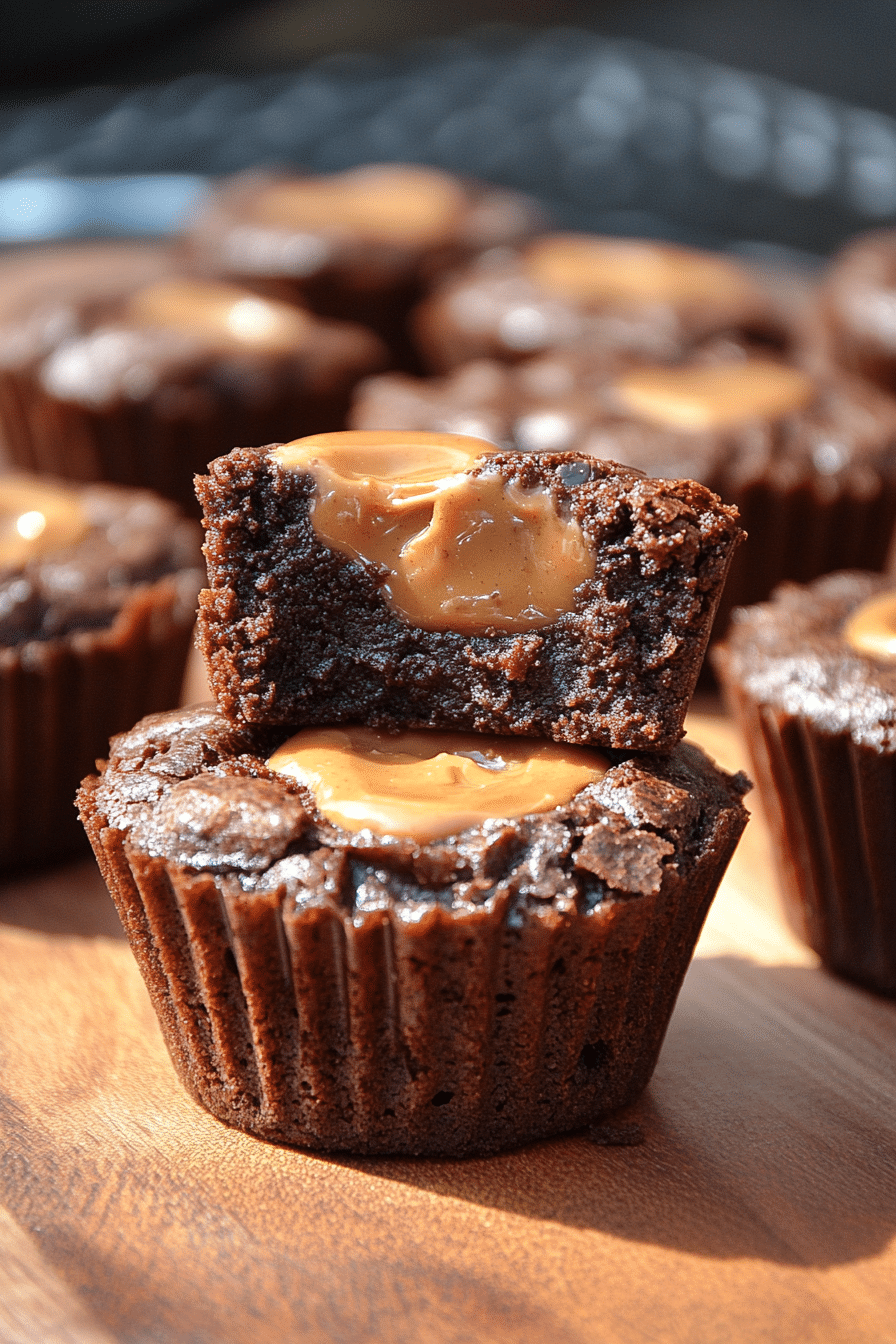 CHOCOLATE PEANUT BUTTER BROWNIE BITES