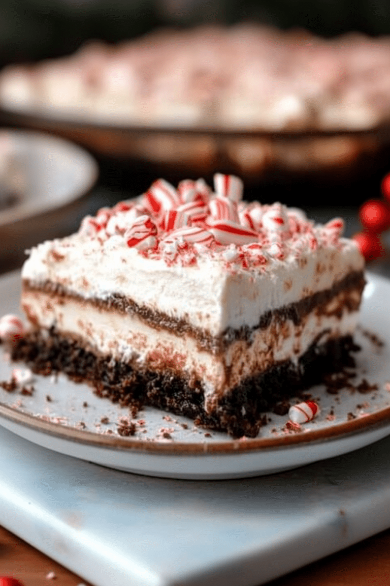 Chocolate Peppermint Lasagna