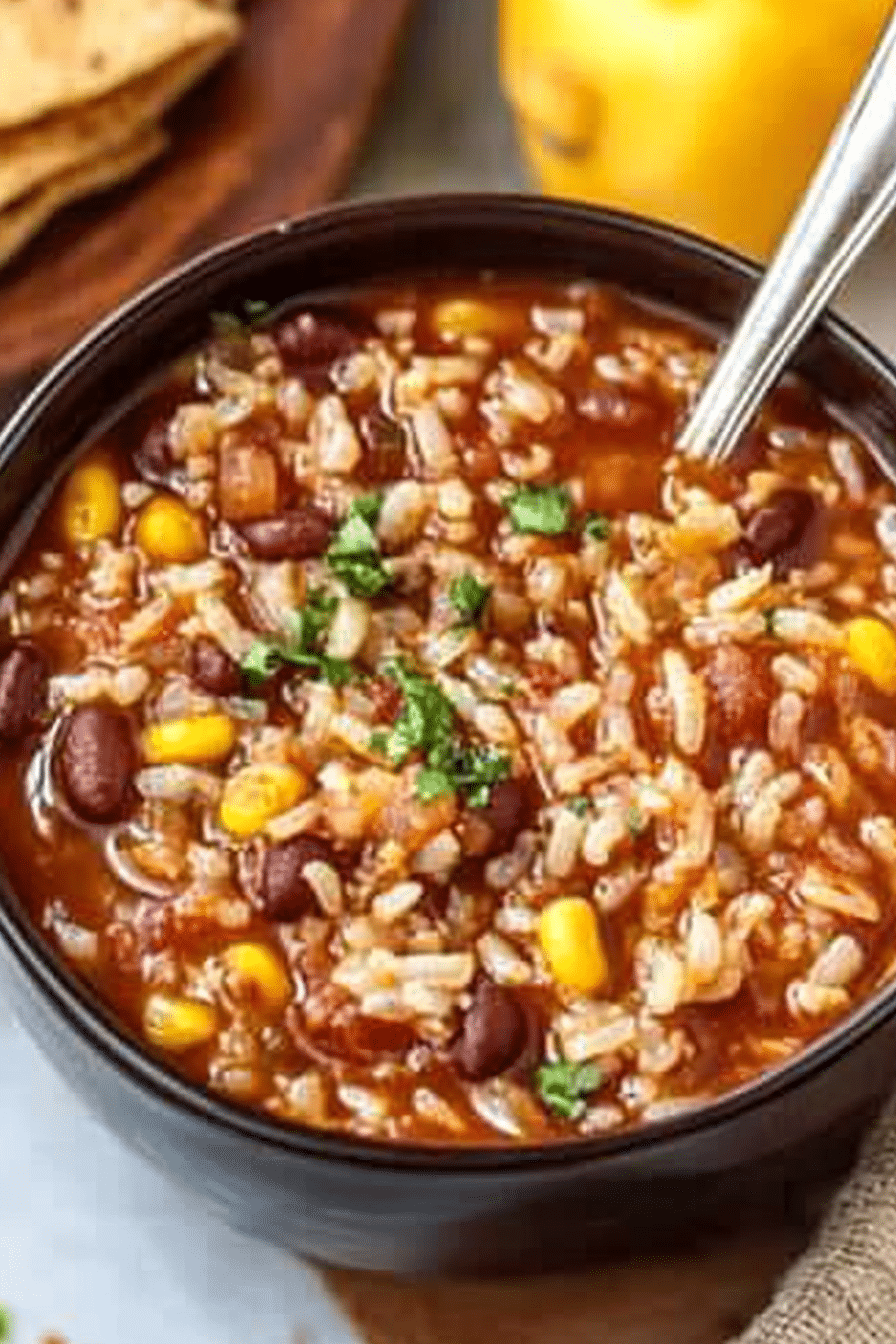 Crockpot Taco Rice Soup