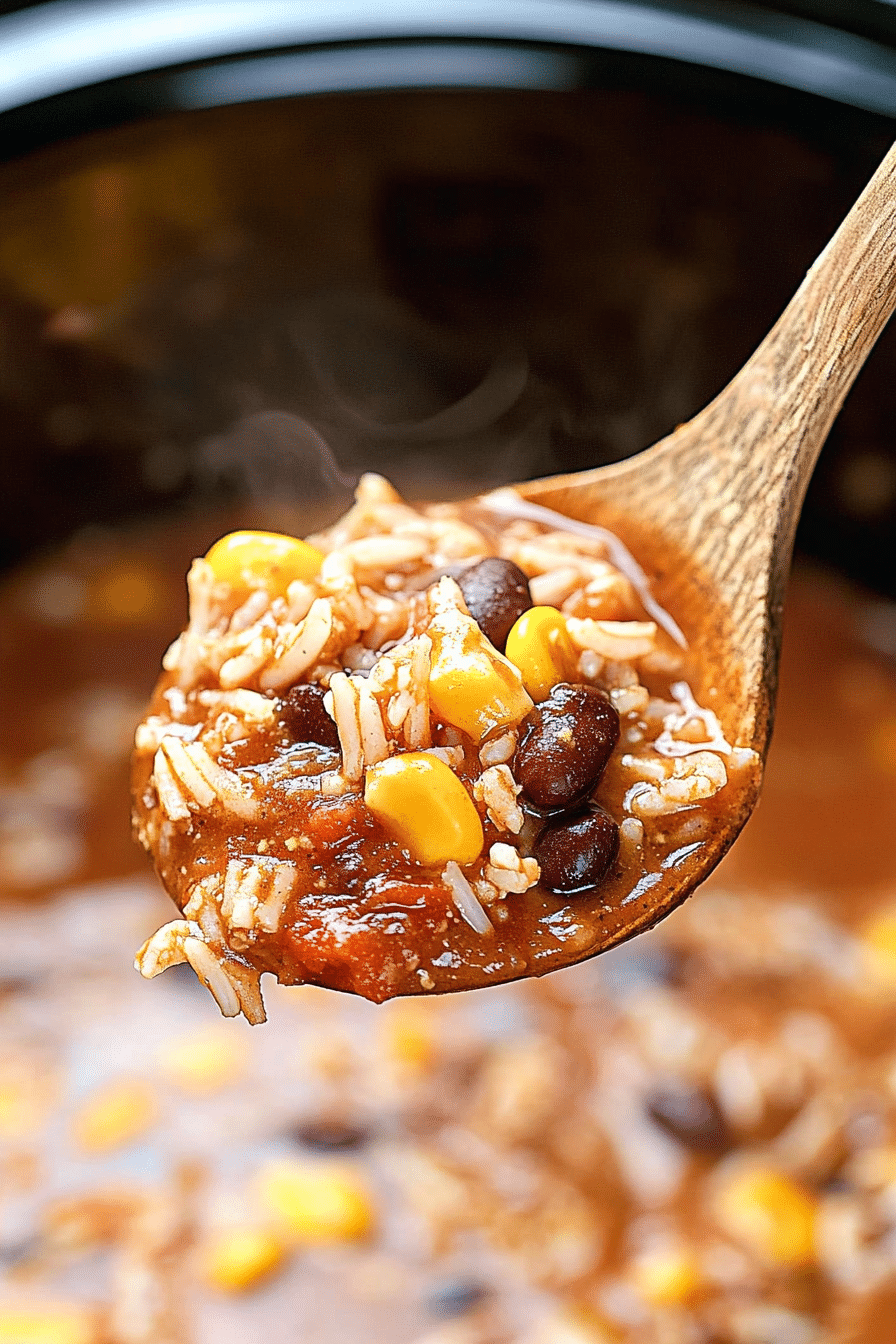 Crockpot Taco Rice Soup