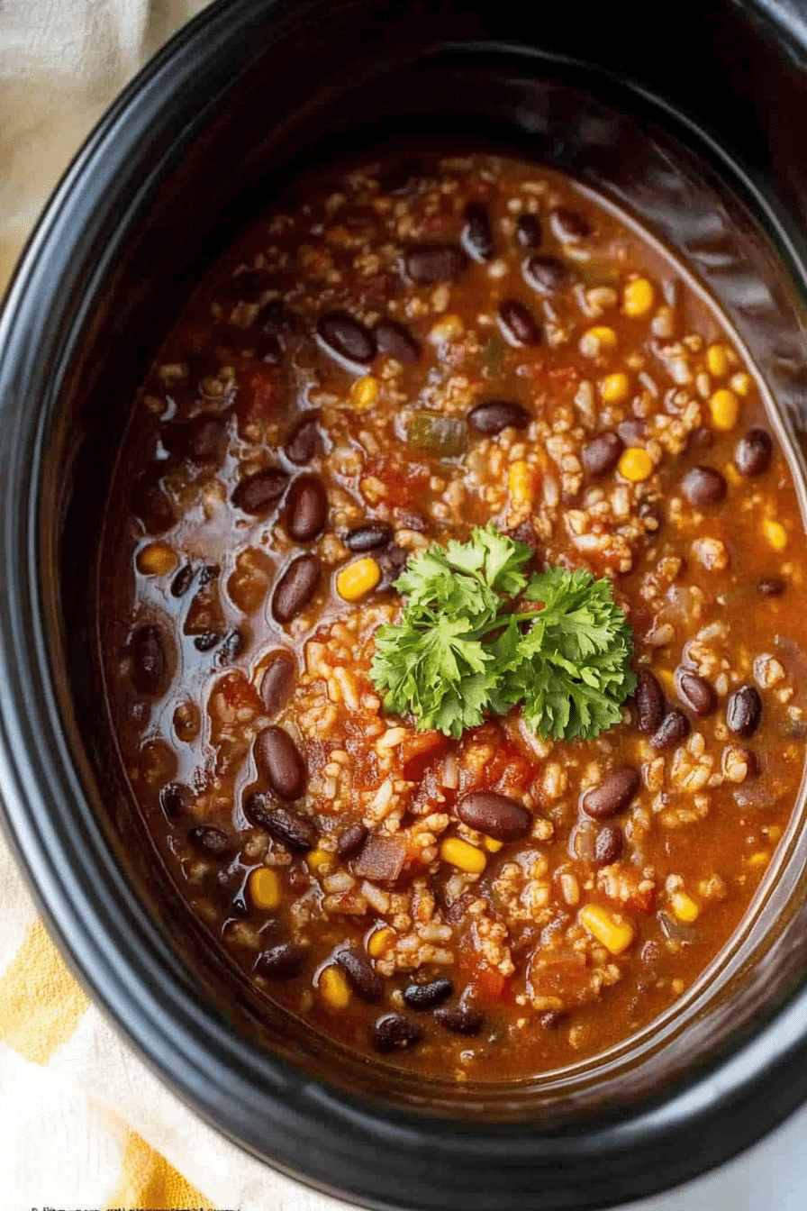 Crockpot Taco Rice Soup