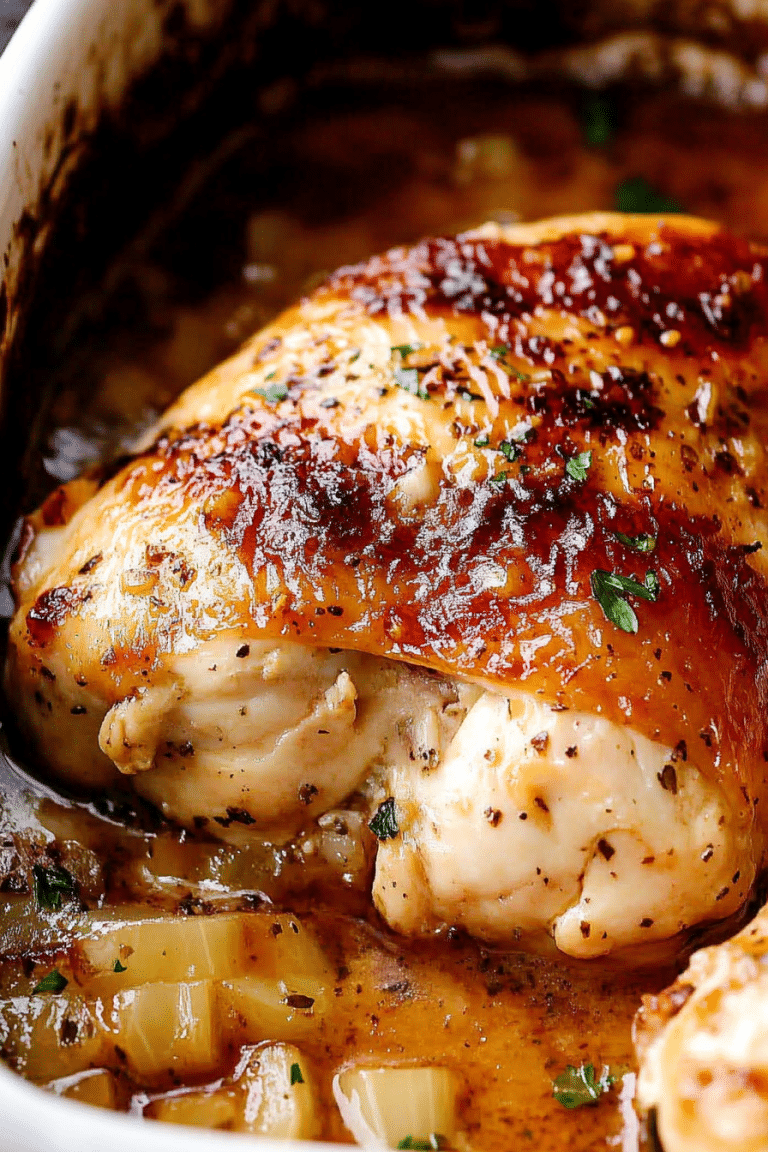 French Onion Stuffed Chicken