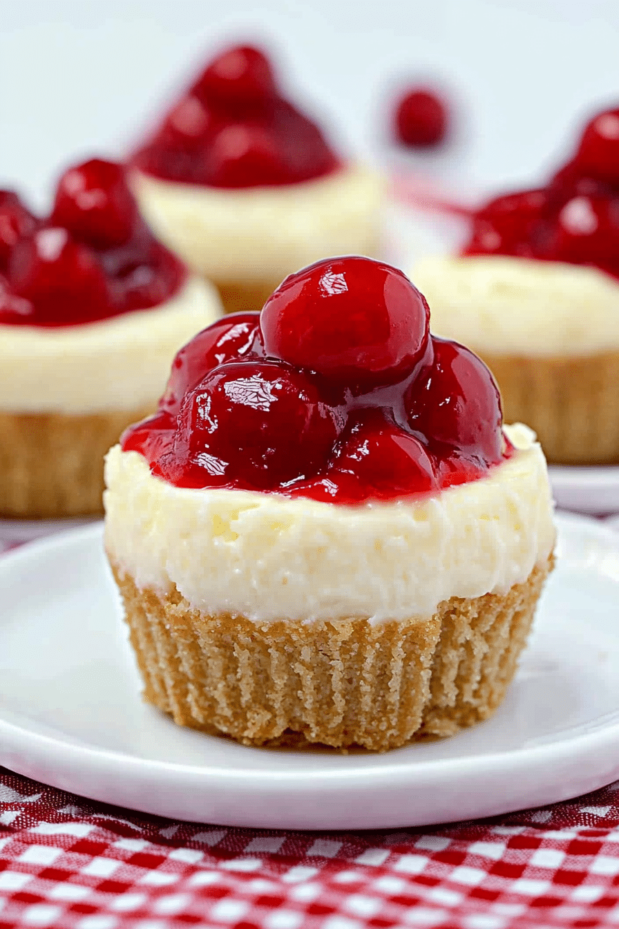 Mini Cherry Cheesecakes