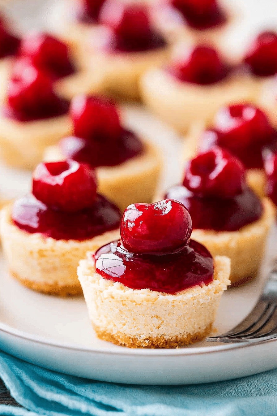 Mini Cherry Cheesecakes