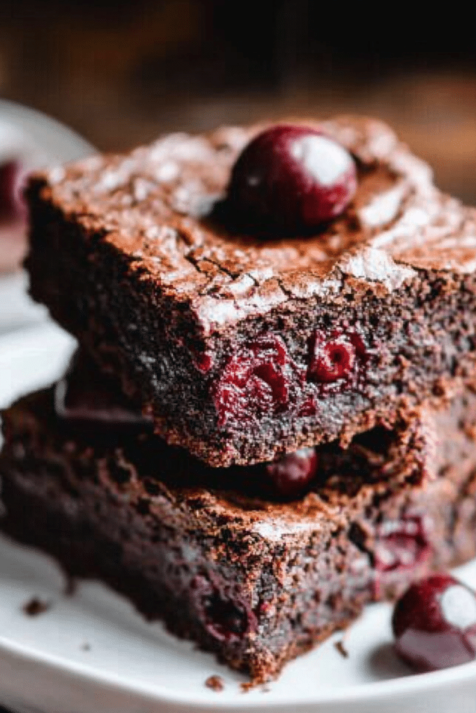 ROASTED CHOCOLATE CHERRY BROWNIES