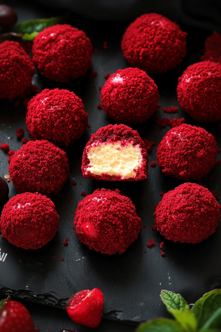 Red Velvet Cheesecake Bites