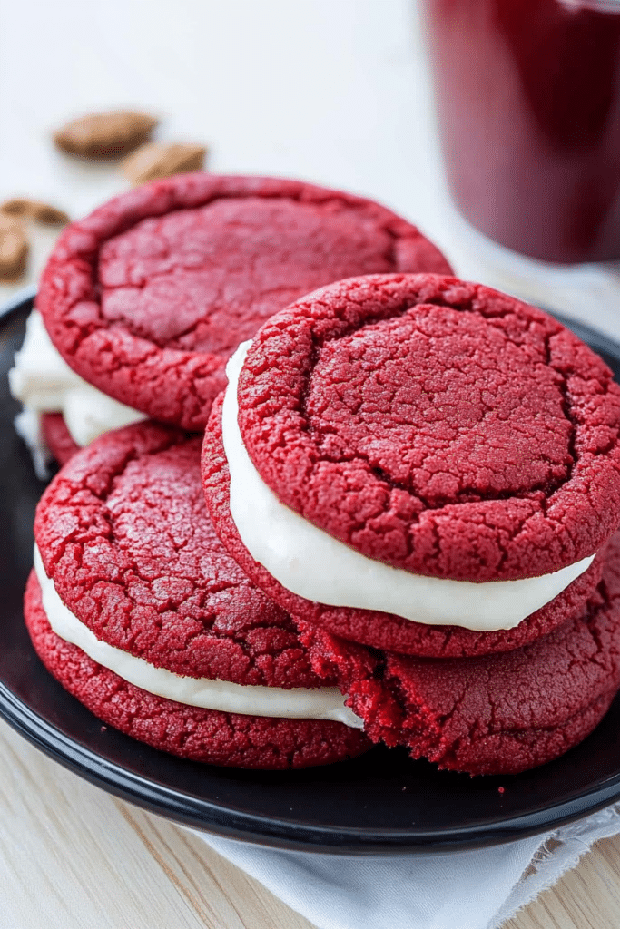 Red Velvet Sandwich Cookies