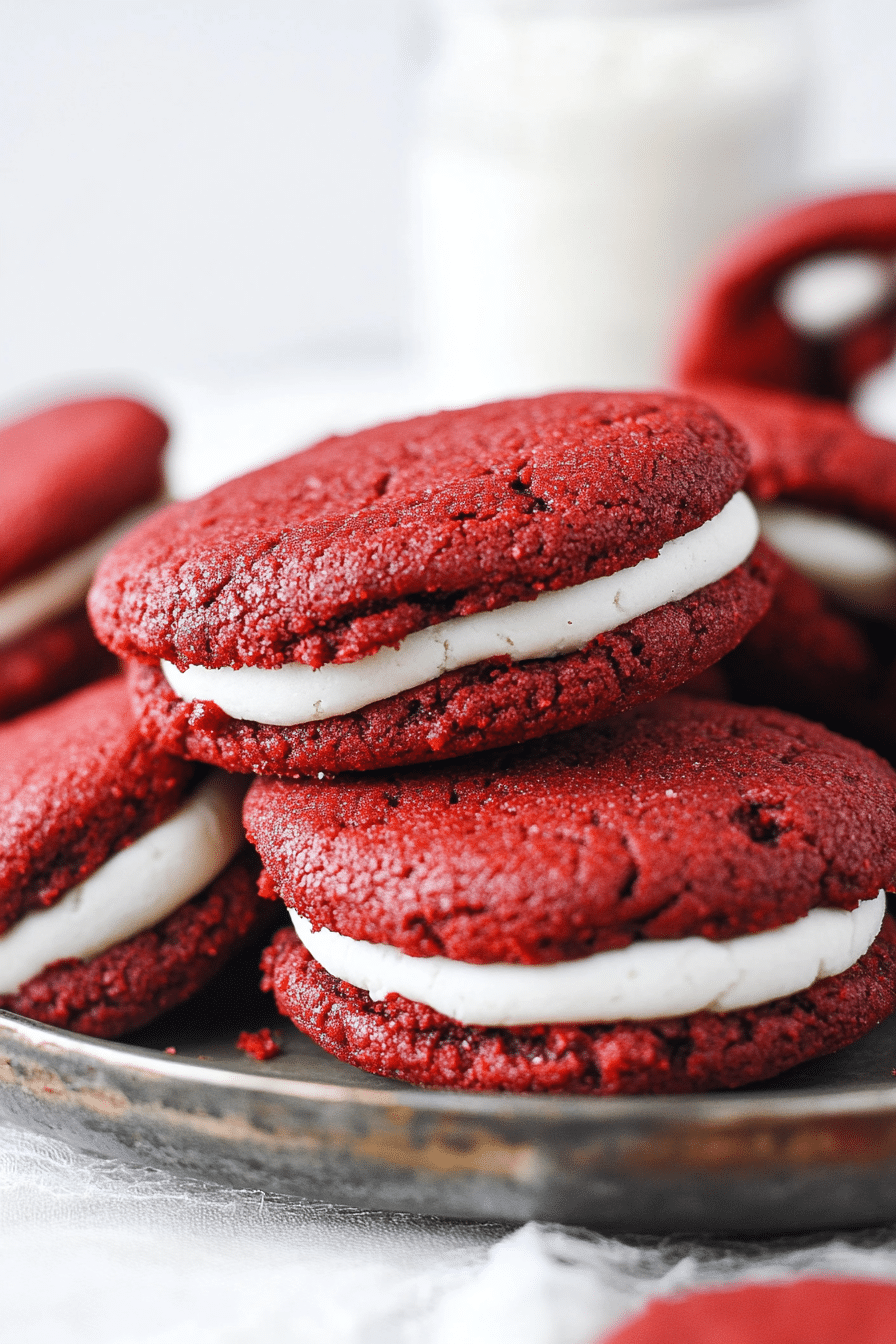 Red Velvet Sandwich Cookies