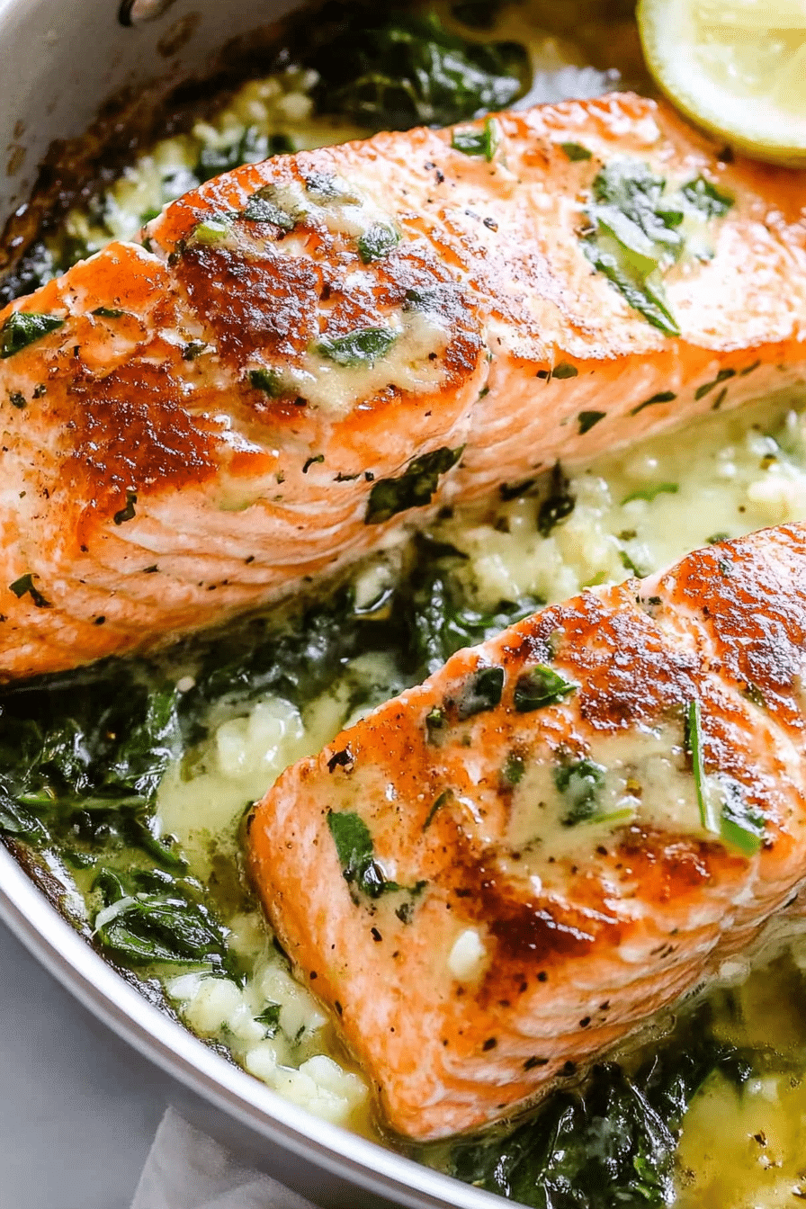 Spinach Stuffed Salmon