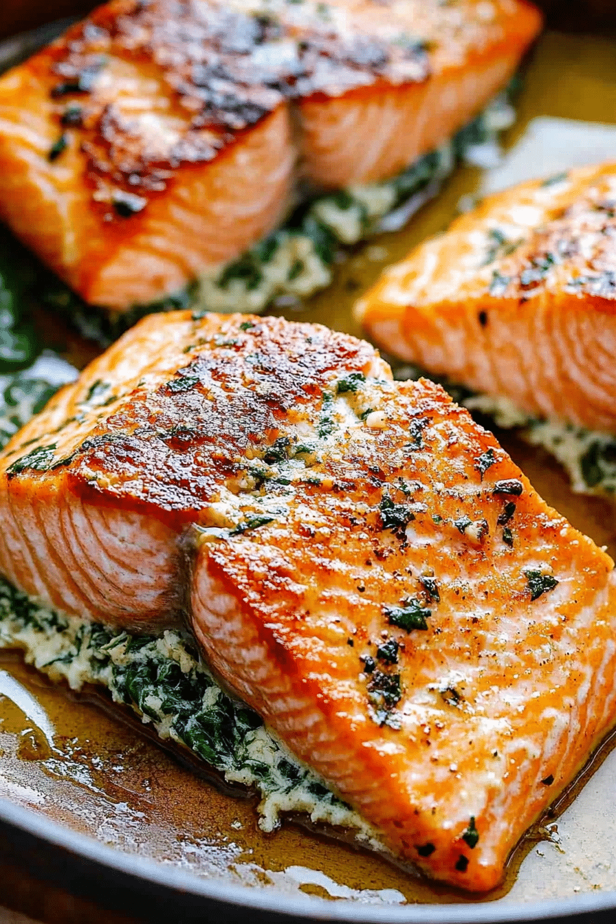 Spinach Stuffed Salmon