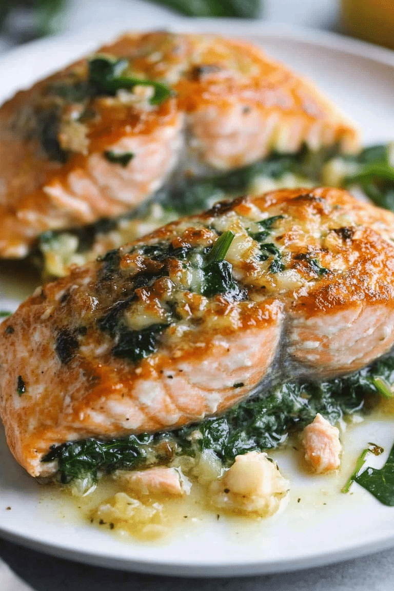 Spinach Stuffed Salmon