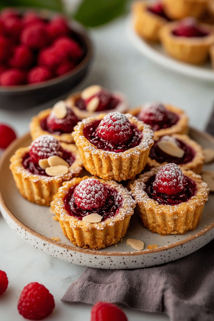 Mini Raspberry Almond Tarts